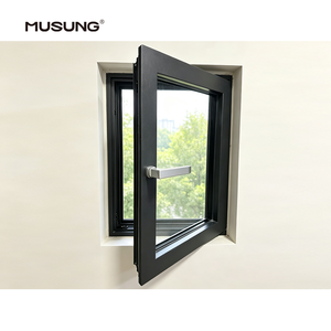 Modern Thermal Break Aluminum Casement Windows Windproof Safe Durable Double Glass Wholesale House Windows