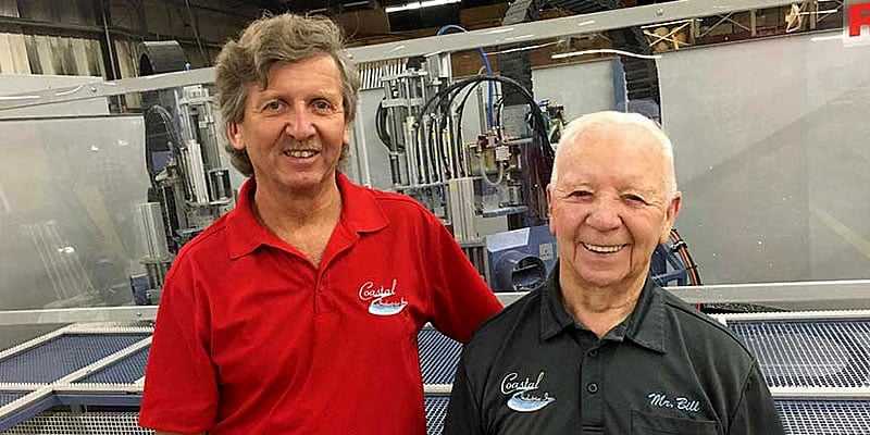 Coastal Industries founders William and Blaise Cunningham window manufacturing facility