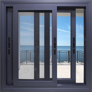 Two Track Sliding Double Glazed Thermal Break Aluminum Windows