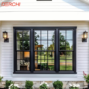 Aluminum Double-hung windows with Thermal Insulation Thin Profile